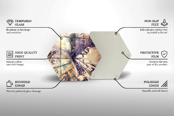 Chopping board glass Modern composition