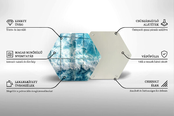 Chopping board glass Water sea waves