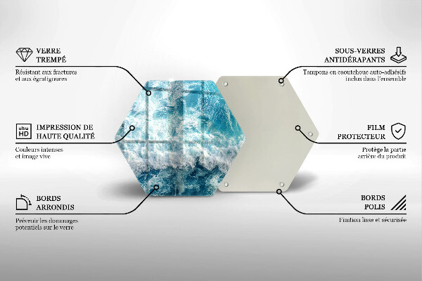 Chopping board glass Water sea waves