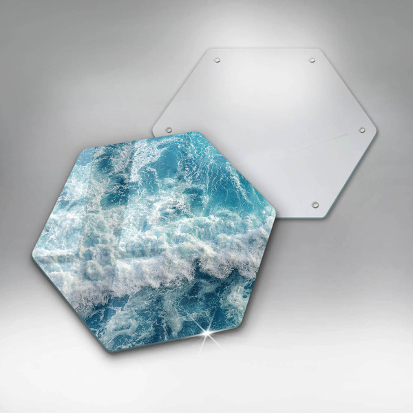 Chopping board glass Water sea waves