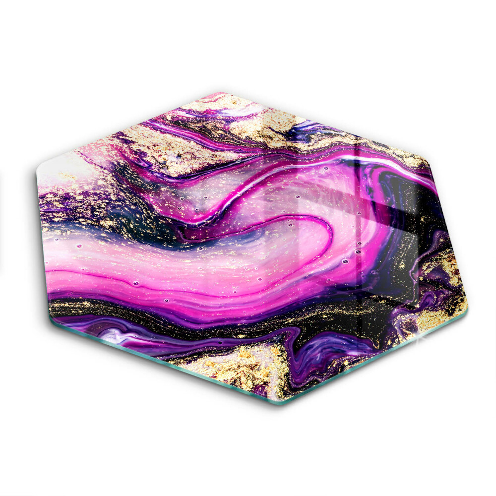 Chopping board glass Abstraction design gold