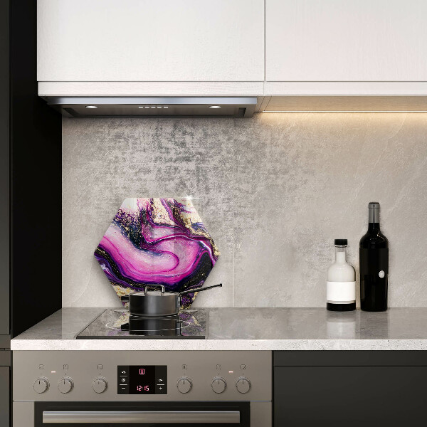 Chopping board glass Abstraction design gold