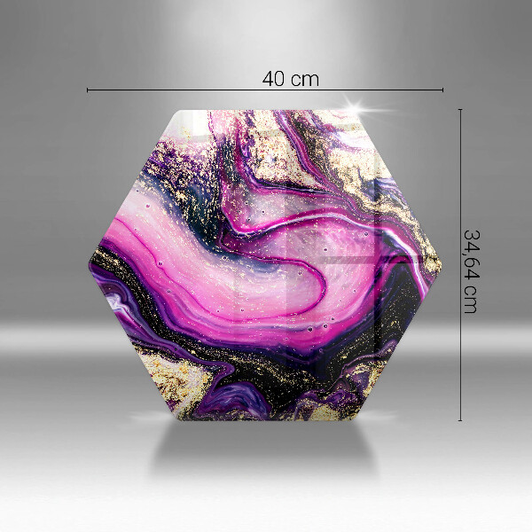 Chopping board glass Abstraction design gold