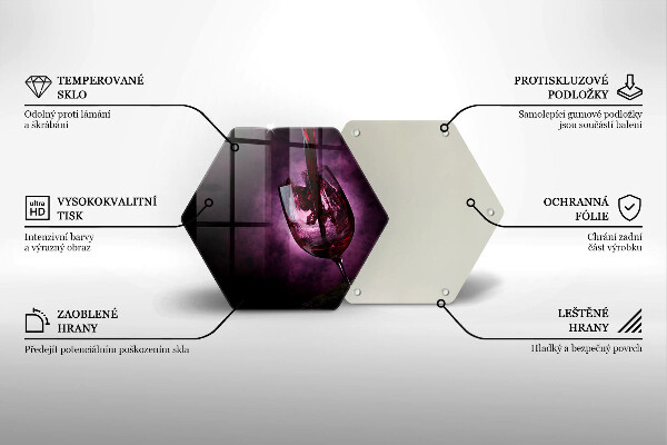 Kitchen worktop protector A glass of wine