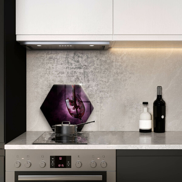 Kitchen worktop protector A glass of wine