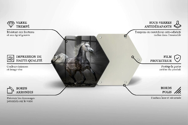 Kitchen worktop protector Horse at a gallop