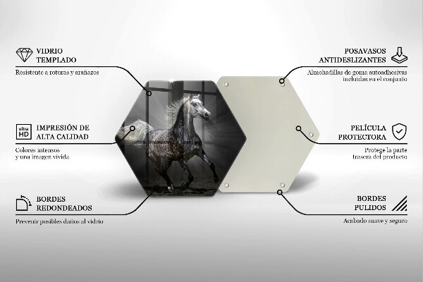 Kitchen worktop protector Horse at a gallop