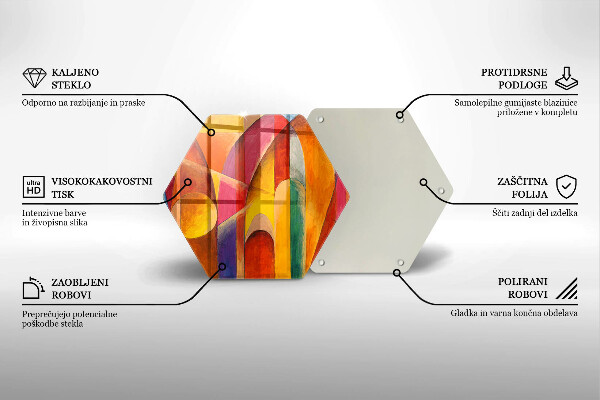 Kitchen worktop protector Colorful abstraction