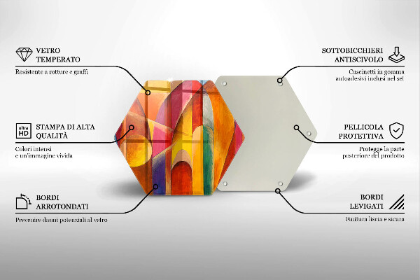 Kitchen worktop protector Colorful abstraction