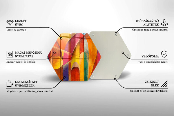 Kitchen worktop protector Colorful abstraction