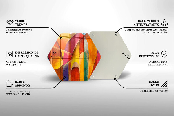 Kitchen worktop protector Colorful abstraction