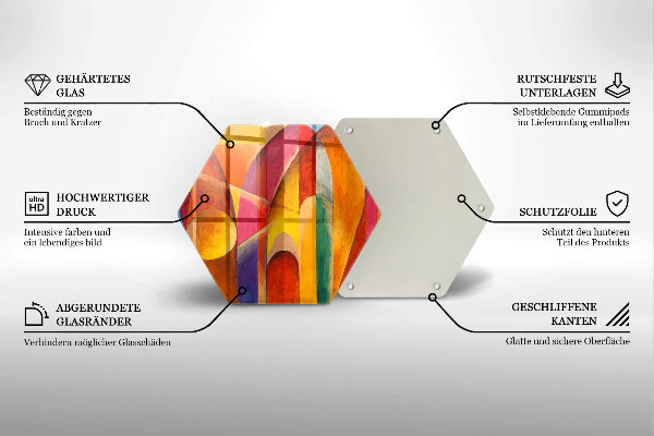 Kitchen worktop protector Colorful abstraction