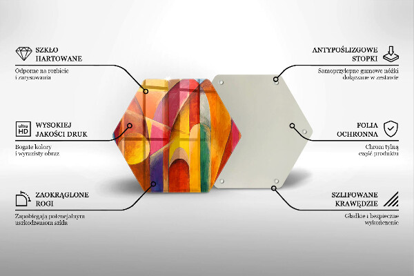 Kitchen worktop protector Colorful abstraction