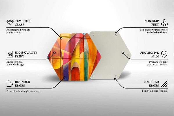 Kitchen worktop protector Colorful abstraction