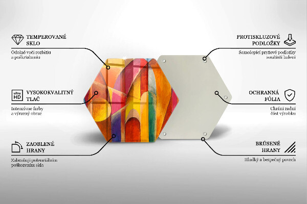 Kitchen worktop protector Colorful abstraction