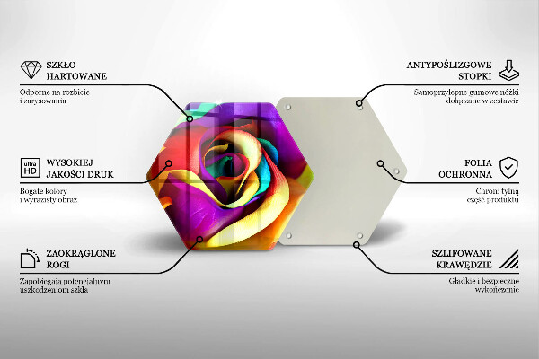 Kitchen worktop protector Colorful rose petals