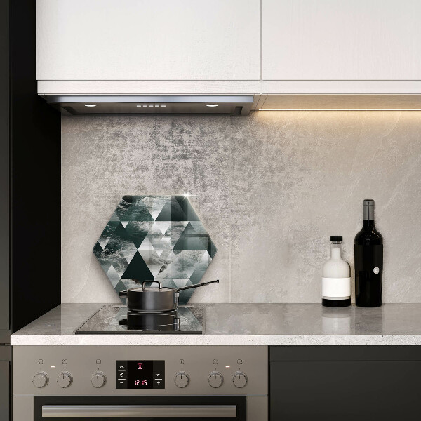 Chopping board glass Triangles and water