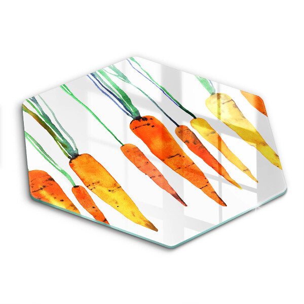 Chopping board glass Carrot illustration