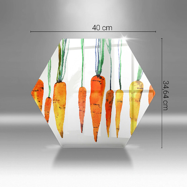 Chopping board glass Carrot illustration