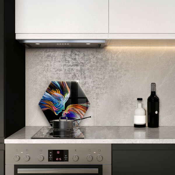 Chopping board glass Abstraction kiss