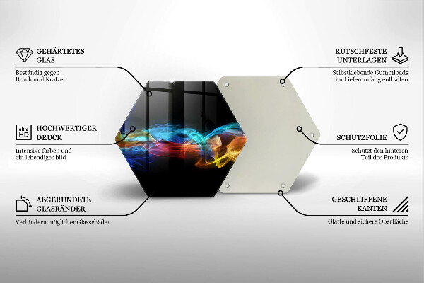 Cutting board Colorful smoke