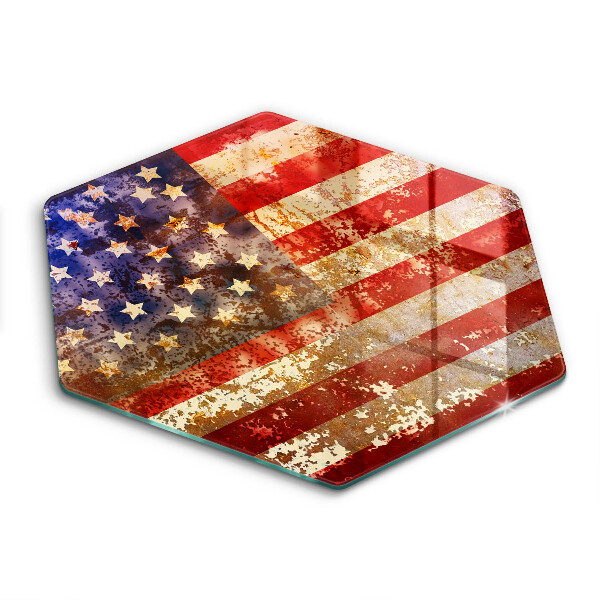 Chopping board glass USA Flag of America