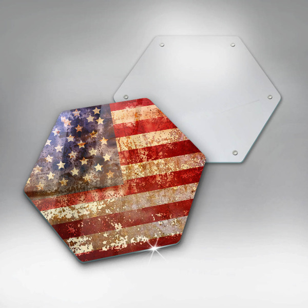 Chopping board glass USA Flag of America