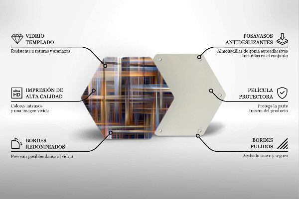 Chopping board glass Abstract paint lines