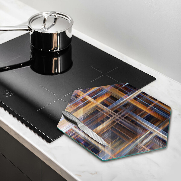 Chopping board glass Abstract paint lines