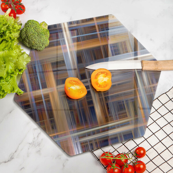 Chopping board glass Abstract paint lines