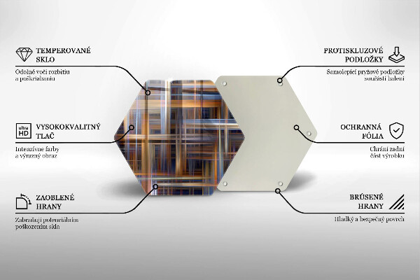 Chopping board glass Abstract paint lines