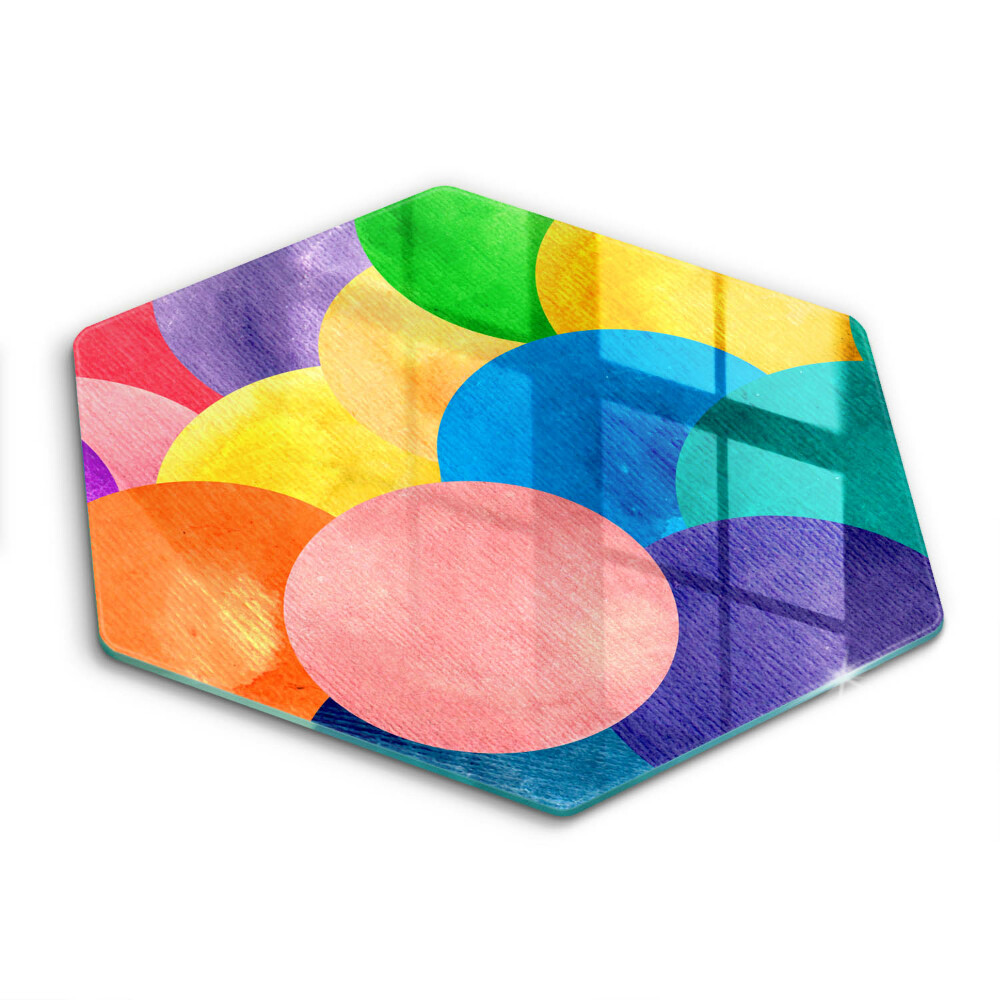 Chopping board glass Colorful wheels