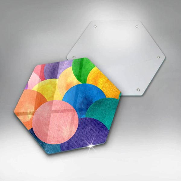 Chopping board glass Colorful wheels