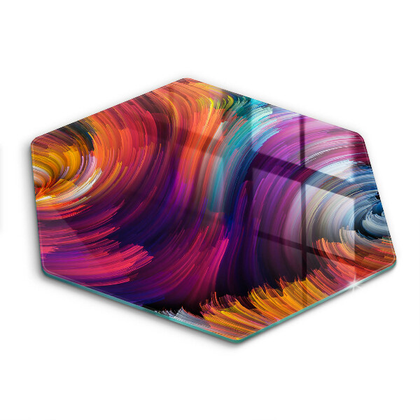 Chopping board glass Colorful highlights