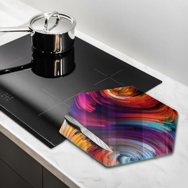 Chopping board glass Colorful highlights