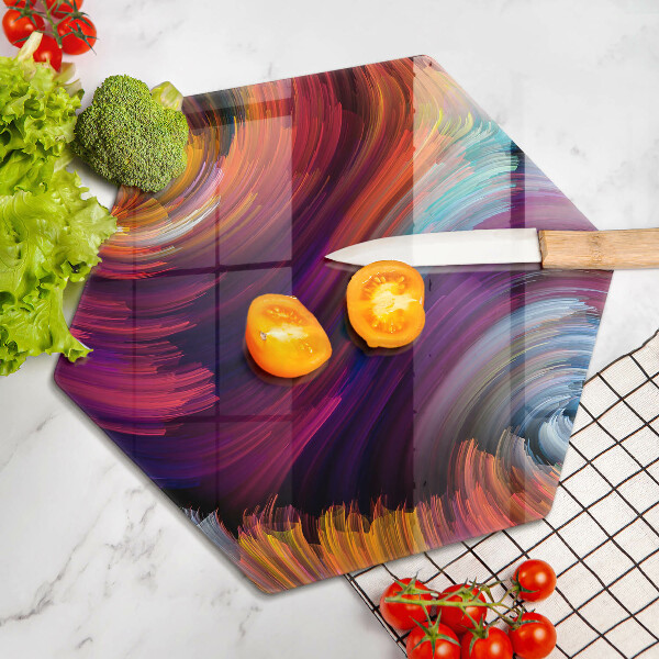 Chopping board glass Colorful highlights