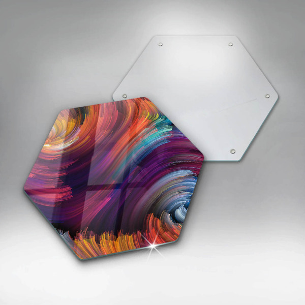 Chopping board glass Colorful highlights