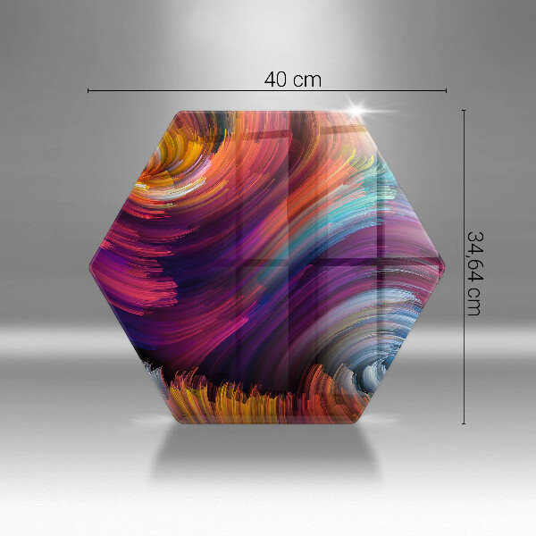 Chopping board glass Colorful highlights