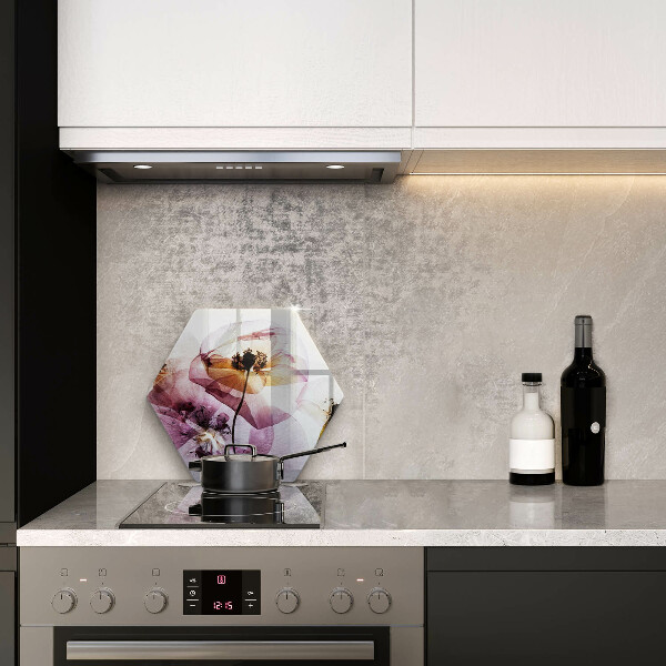 Chopping board glass Delicate flowers