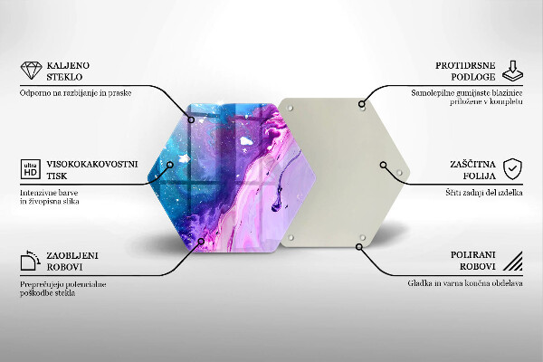 Chopping board glass Abstraction ink