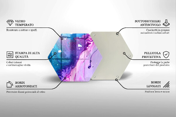 Chopping board glass Abstraction ink