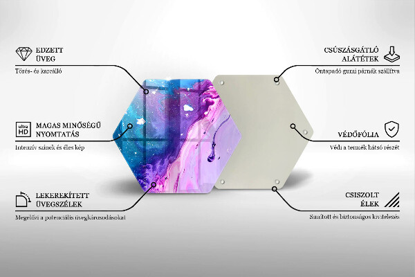 Chopping board glass Abstraction ink