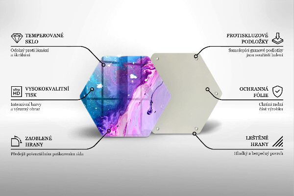 Chopping board glass Abstraction ink