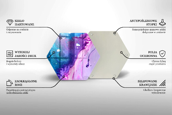 Chopping board glass Abstraction ink