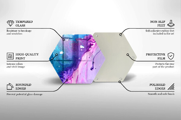 Chopping board glass Abstraction ink