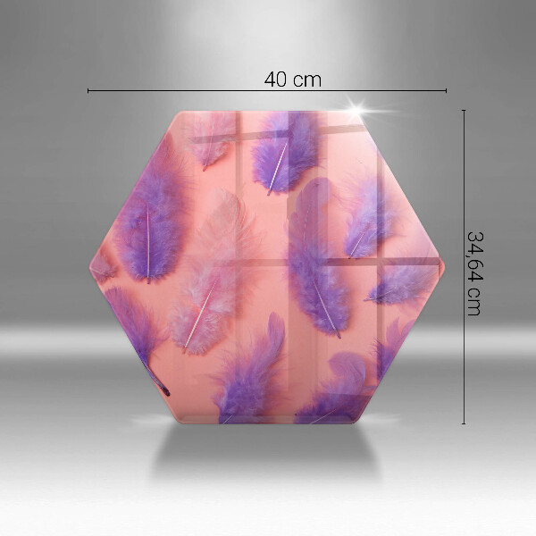 Chopping board glass Fluffy feathers