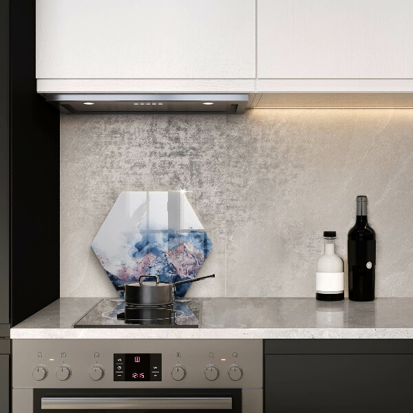 Chopping board glass Abstraction painted mountains