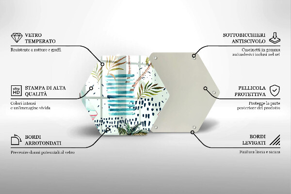 Chopping board glass Holiday illustrations