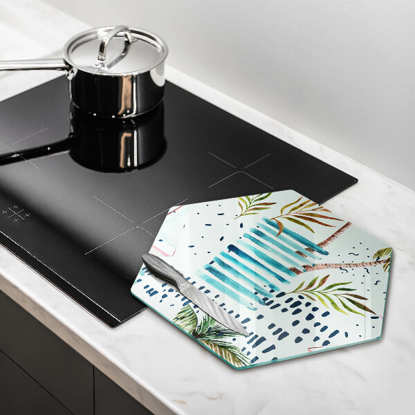 Chopping board glass Holiday illustrations