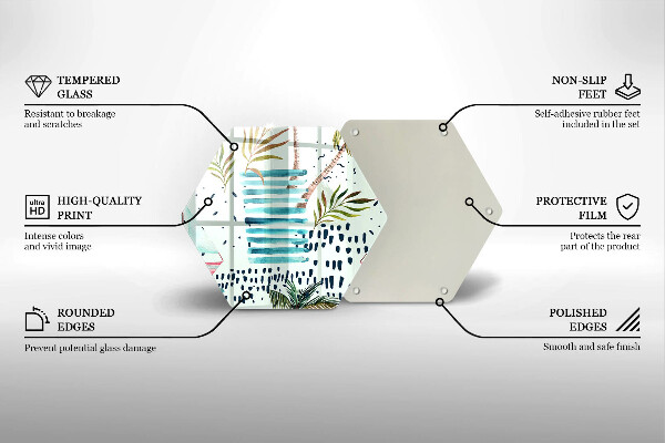 Chopping board glass Holiday illustrations